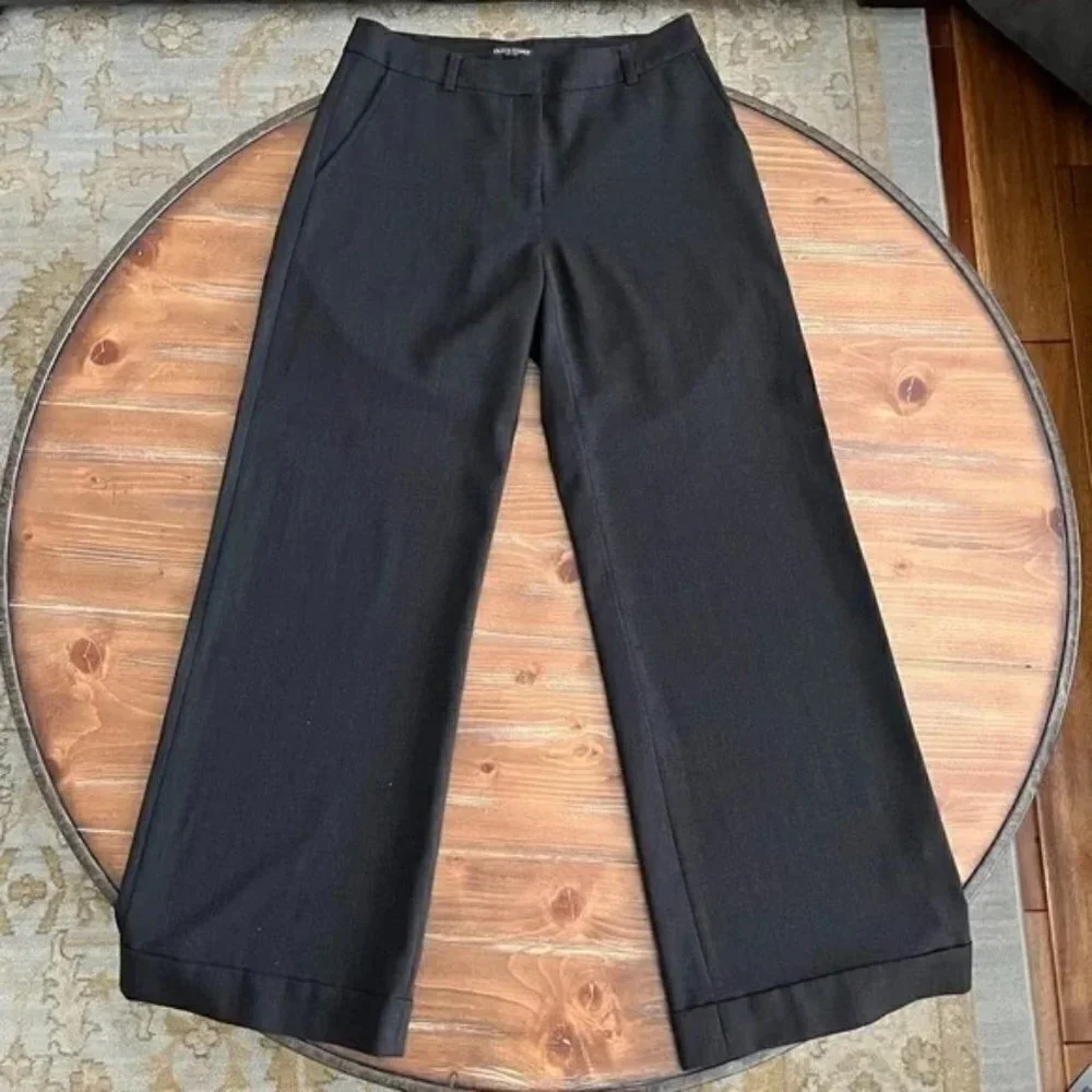 EILEEN Fisher Petite Wide Leg Cuffed Trouser. PP.
